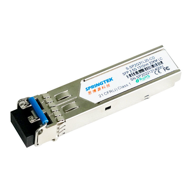 Uyumlu Cisco/Juniper/HP/Arista SMF 2.5G LC 1310nm 20km, DDM SFP Optik Alıcı-Vericiler Modülü ile