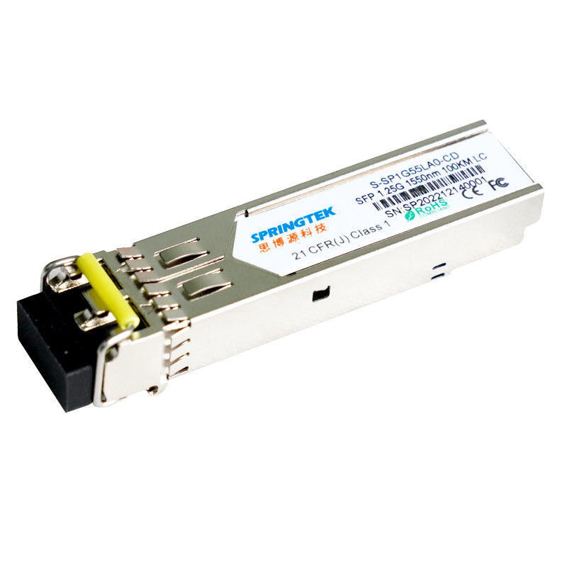 Springtek S-SP1G55LA0-CD 1.25G 1550nm LC Dubleks Optik Modül Uyumlu Cisco 100km Fiber alıcı-vericiler