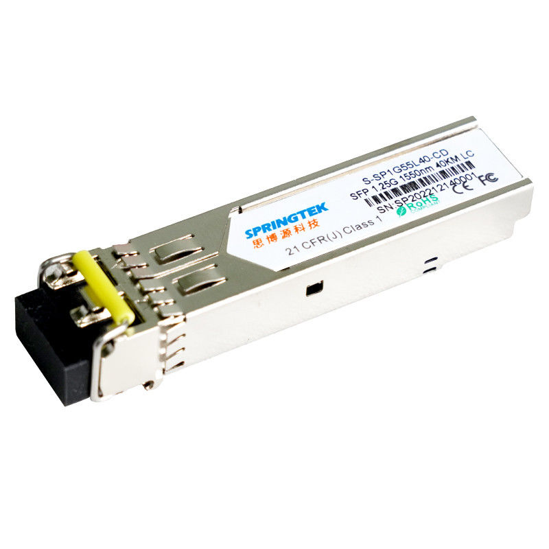 SFP 1.25G 1550nm 40km Optik Alıcı-Vericiler Modülü LC SMF, DDM Uyumlu Ardıçlı