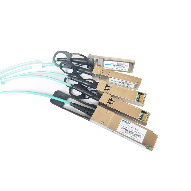 40g Qsfp+ - 4x10g Sfp+ Aoc Ara Kablolar 1m 3m 5m 100m Ddm Om3 Fiber Aktif Optik Alıcı-Verici Sfp Aoc Kablosu