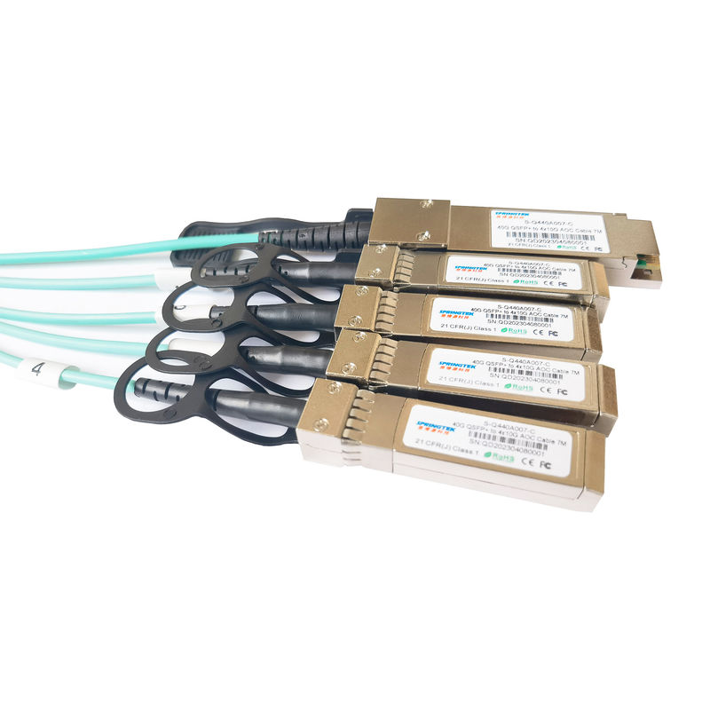 40g Qsfp+ - 4x10g Sfp+ Aoc Breakout Kabloları 7m Ddm Om3 Fiber Aktif Optik Alıcı-verici 850nm Sfp Aoc Kablosu