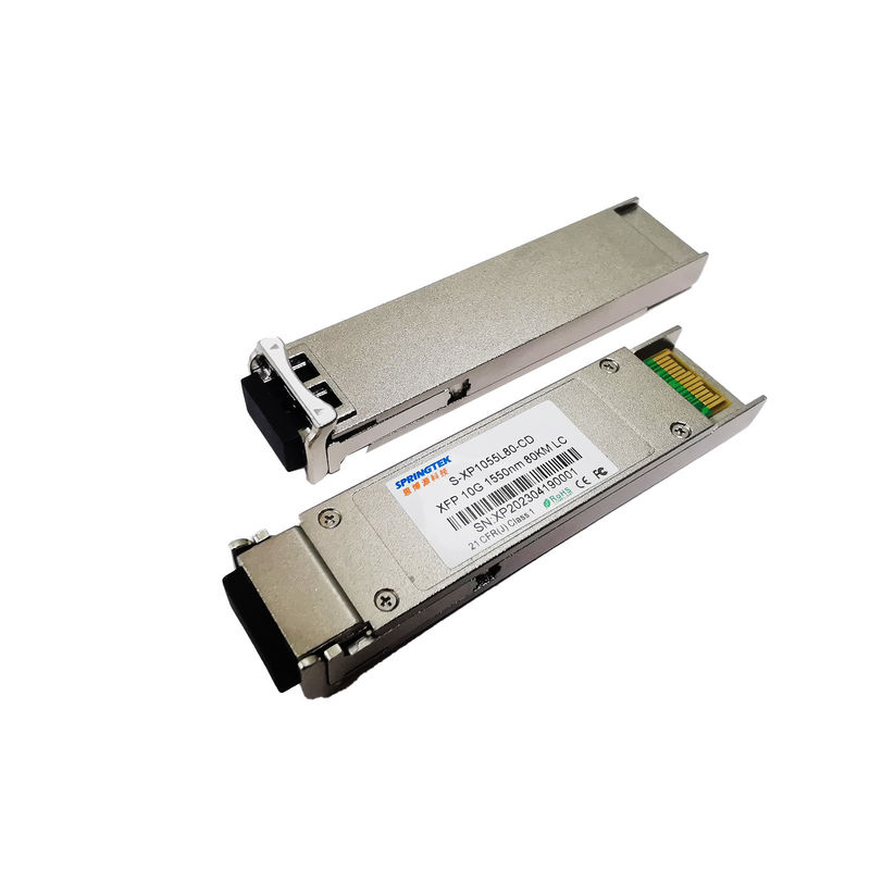 Fiber Optik Uyumlu Ethernet LC XFP ZR SMF 10G XFP Alıcı-Verici Çift Çift Yönlü 80km 1550nm